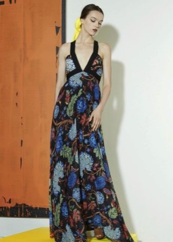 Floor-length floral dress