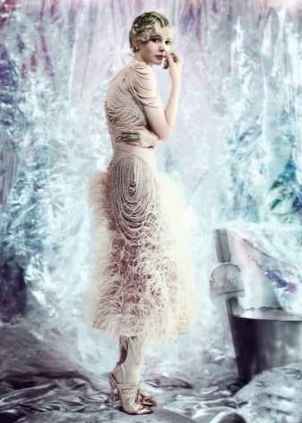 Daisy's pearl and feather dress from The Great Gatsby