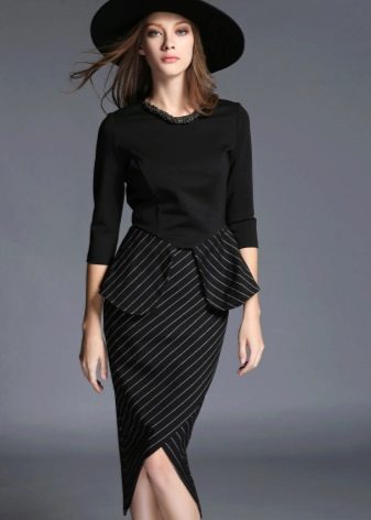 Peplum combination dress