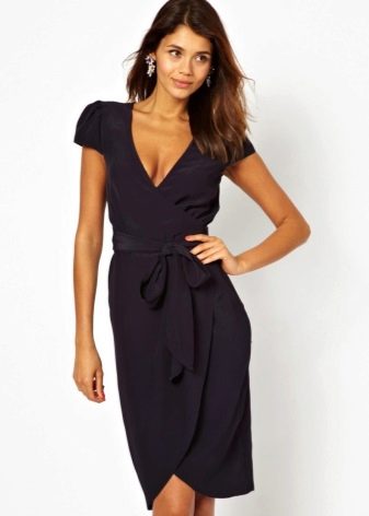 Black tulip midi dress