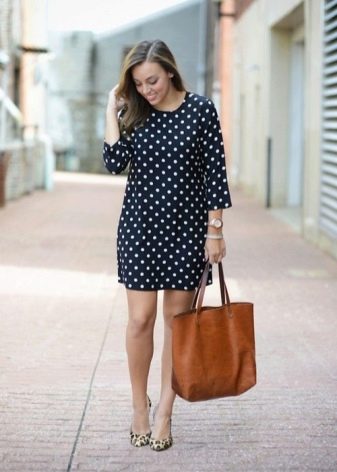Gray Polka Dot Casual Dress