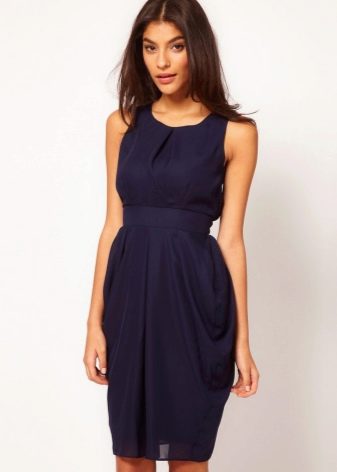Inverted Triangle Dress with Tulip Skirt