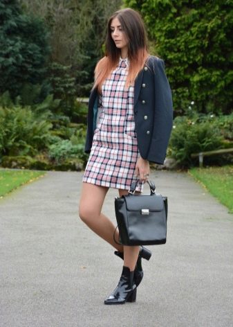 Jacket to check dress