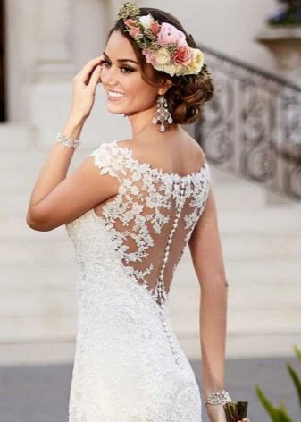 Jewelry from stones for a wedding dress-sheath