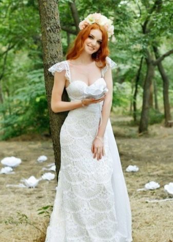 Knitted wedding dress of Anna Radaeva