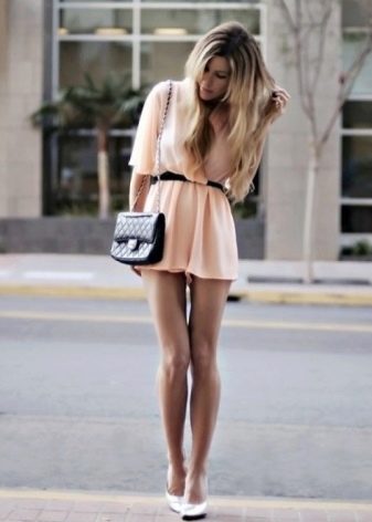 Summer chiffon dress with a skirt sun