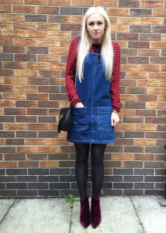 Dress-sundress in combination with a shirt