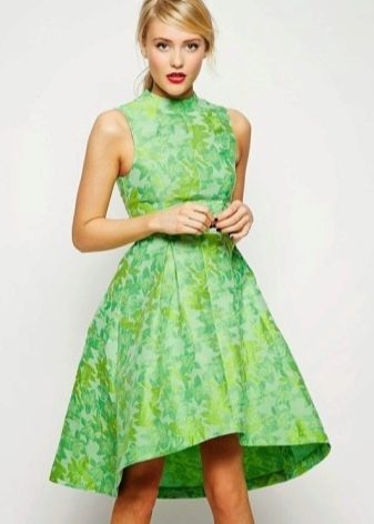 Green 60s Printed Dress