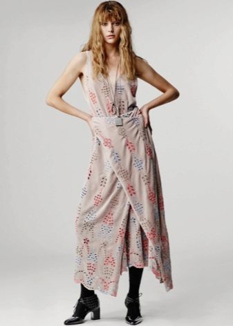 Boho style asymmetrical dress