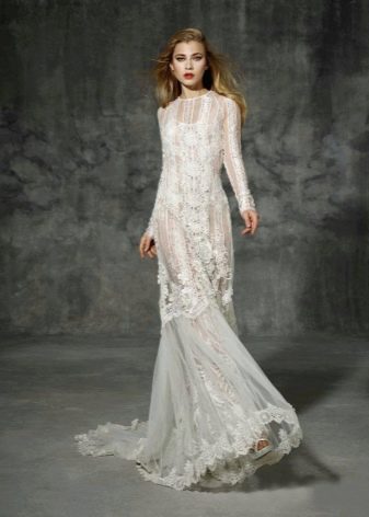 Retro style dress white