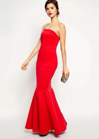 Floor-length dress red