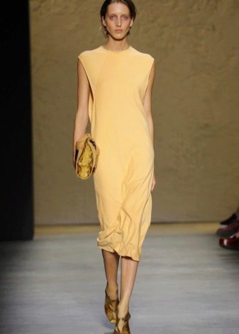 Fashionable straight cut dress 2016 midi length