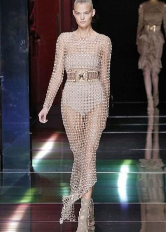 Fashionable mesh dress spring-summer 2016