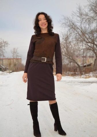 brown footer dress