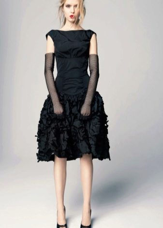 Prom dress with gloves