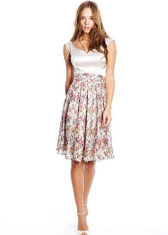 short delicate dress made of satin