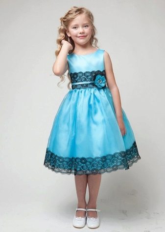 Blue prom dress for kindergarten