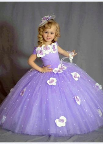 Purple prom dress for kindergarten