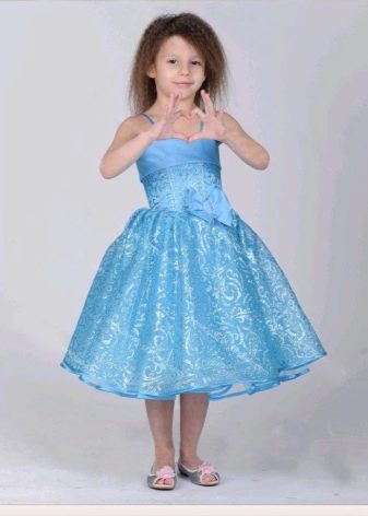 Blue prom dress for kindergarten