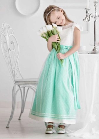 Prom dress for kindergarten turquoise