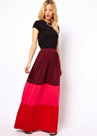 Multicolor long skirt