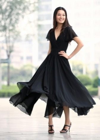 long fluffy chiffon skirt