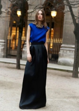 black skirt in evening ensemble