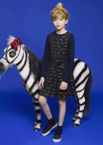 Robe d'été à imprimé d'hiver pour fille