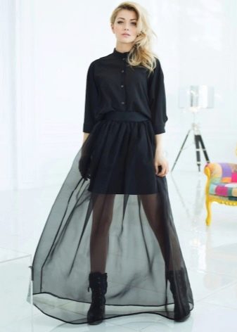 Gonna lunga in organza