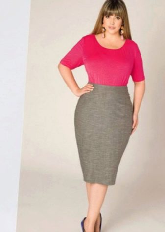 jupe crayon taille haute pour les femmes en surpoids