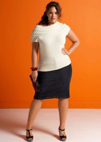 jupe crayon en jean pour les femmes en surpoids