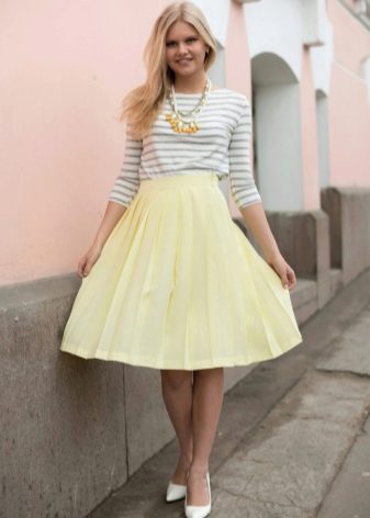 light yellow sun skirt