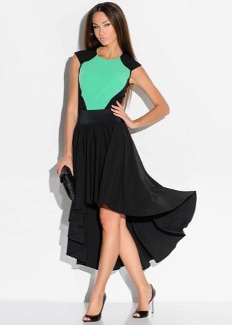black skirt with train