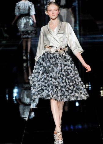 elasticated variegated skirt