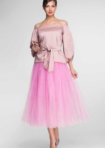 pink tulle skirt