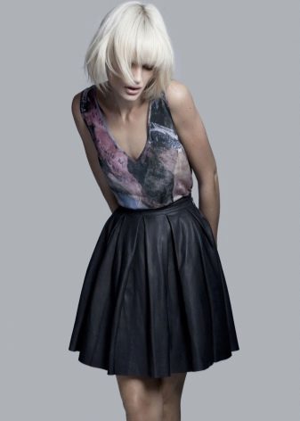 fine leather sun skirt