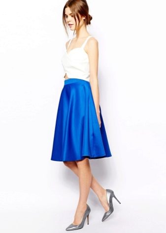 blue midi skirt