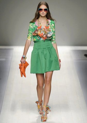 light green skirt