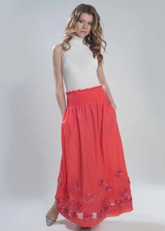 summer skirt with a wide elastic band