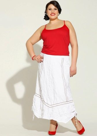 elasticated denim skirt