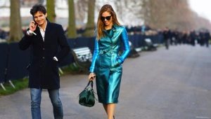 Women's leather raincoat