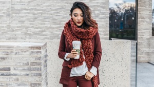 Chunky knit scarf
