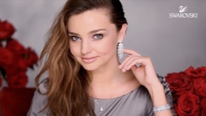 Earrings with Swarovski crystals
