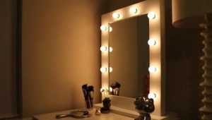 DIY illuminated makeup mirror