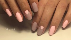 Beige and pink manicure - design ideas and design features