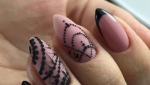 Black French manicure with a pattern: techniques and trends of the season