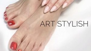 Design ideas for an original and beautiful cat's eye pedicure