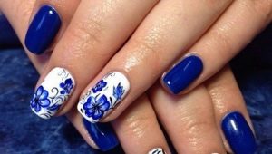 How to make a Gzhel manicure?