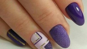 Bright and delicate ideas for combining purple and white in manicure