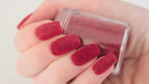Velvet manicure: methods of creation and design options